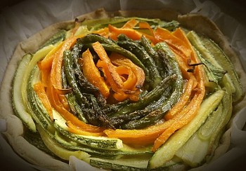 Spring vegetable tart