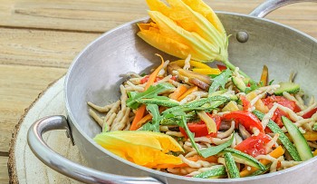 Strozzapreti Pasta with Vegetables