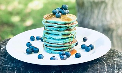 Blue pancakes