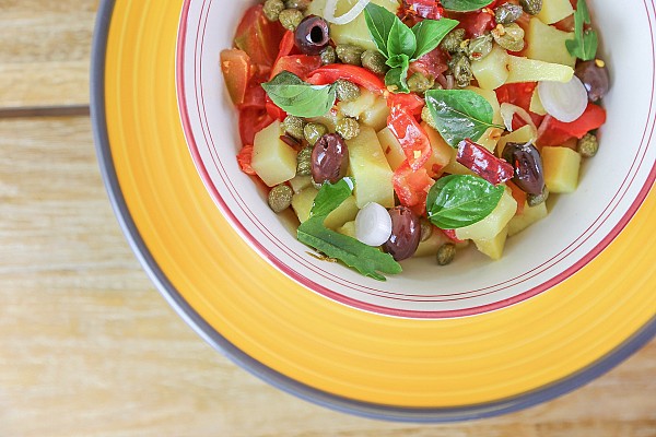 Foto - Insalata di patate, fagioli, cipolla, peperoncino